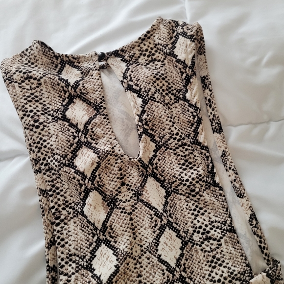 Snakeskin Print Maxi Dress | Size Large - Picture 7 of 9
